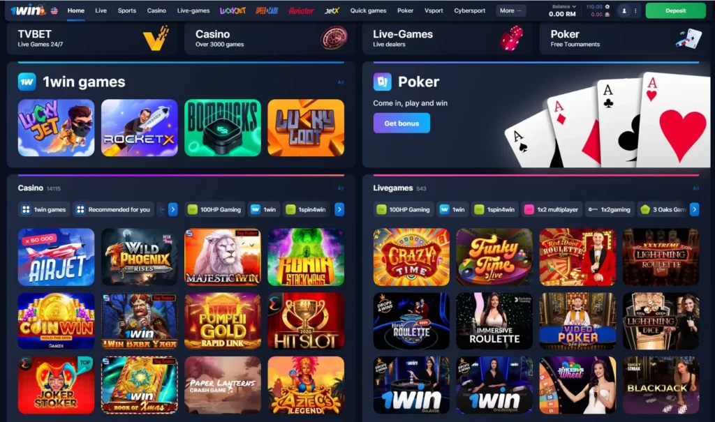 1WIN Online Casino features