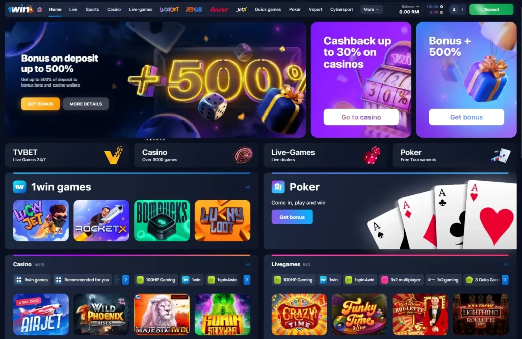 1WIN Online Casino features