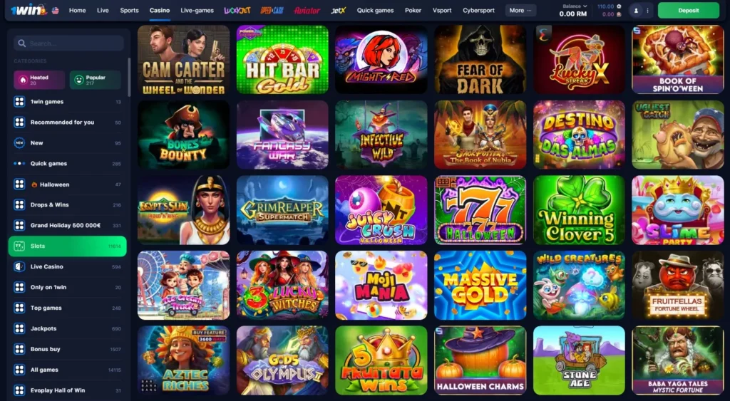 1WIN Online Casino slot games